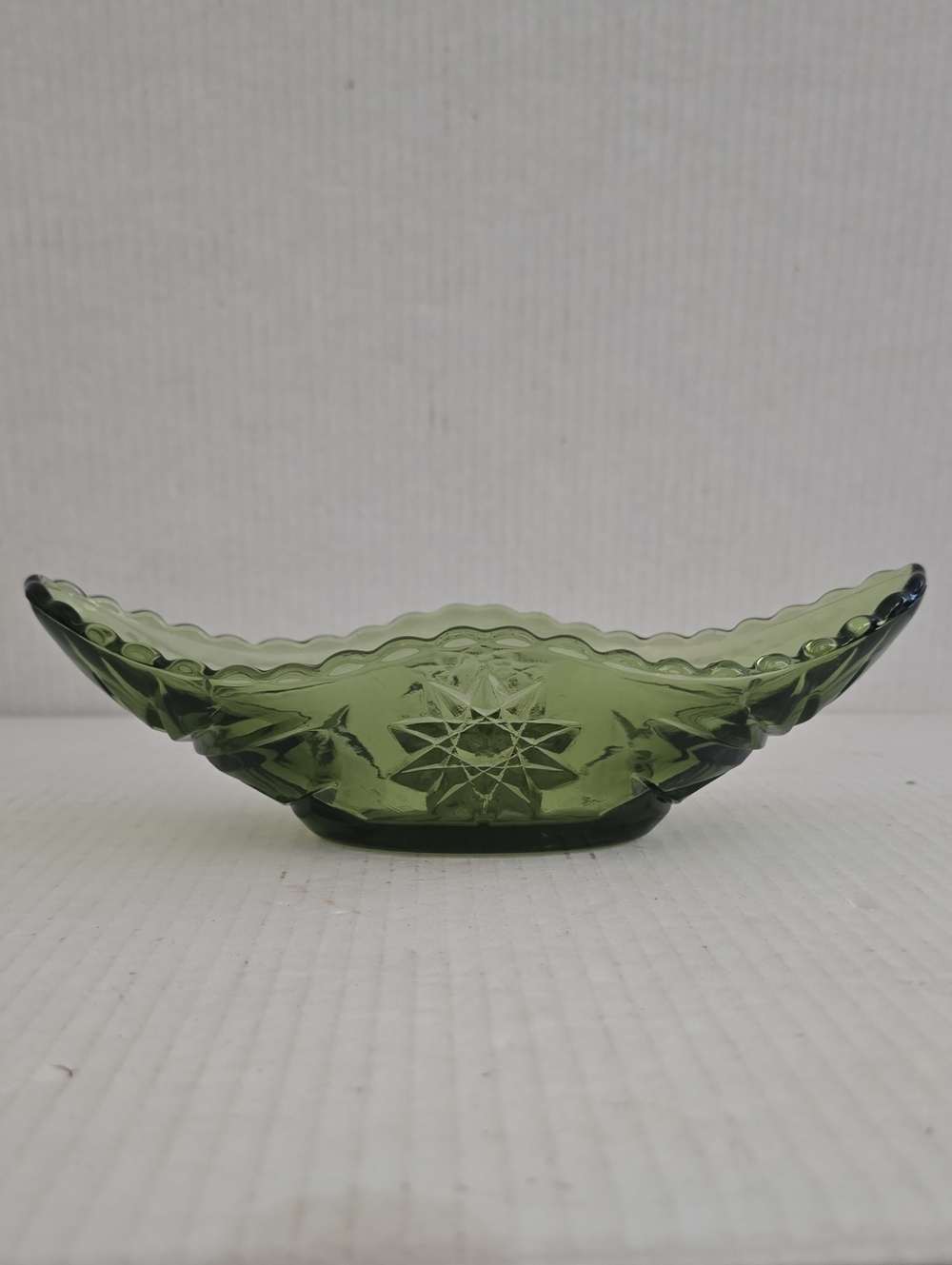 Vintage Glass Banana Boat Bowl